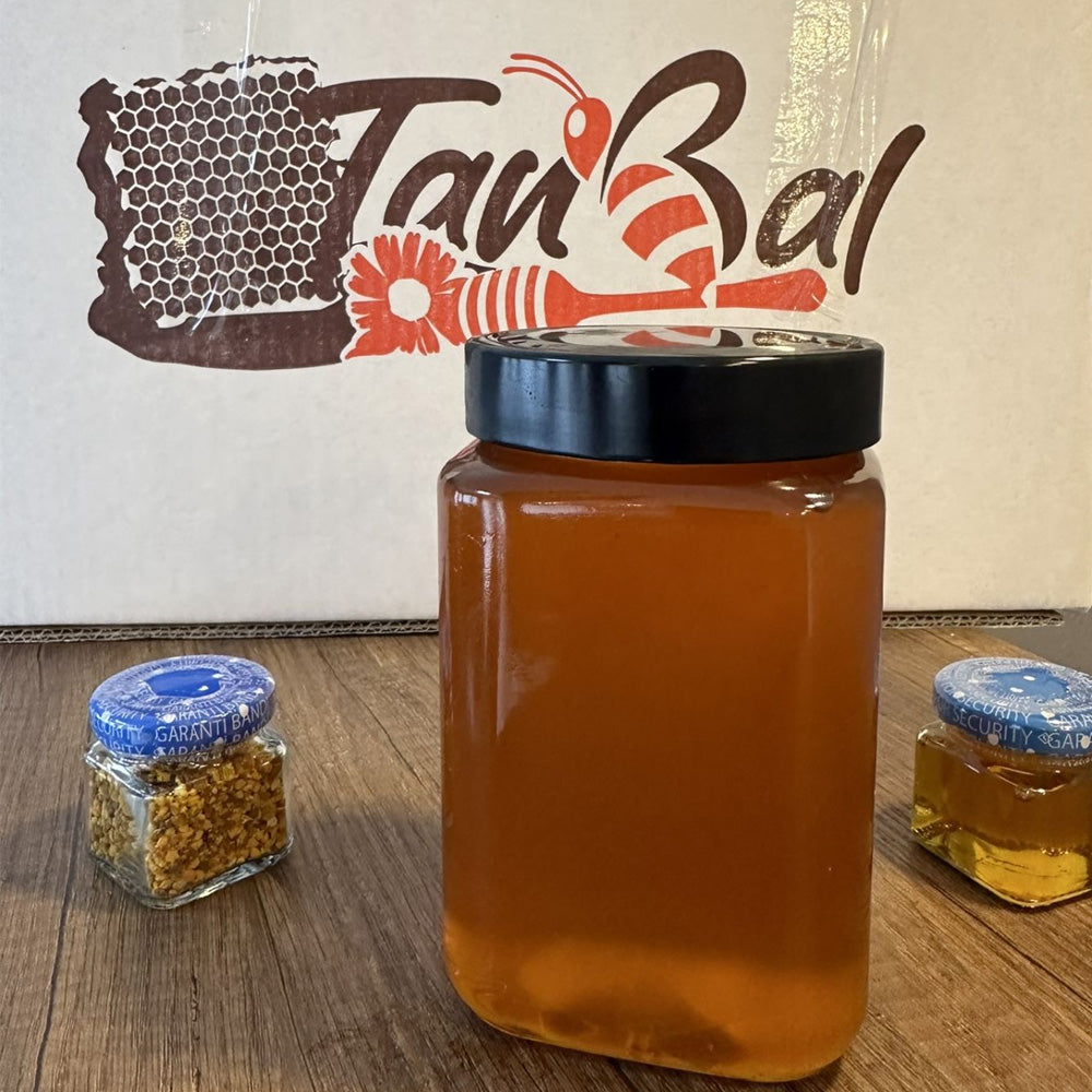 Tanbal Organik Süzme Bal 1 KG Cam Kavanoz