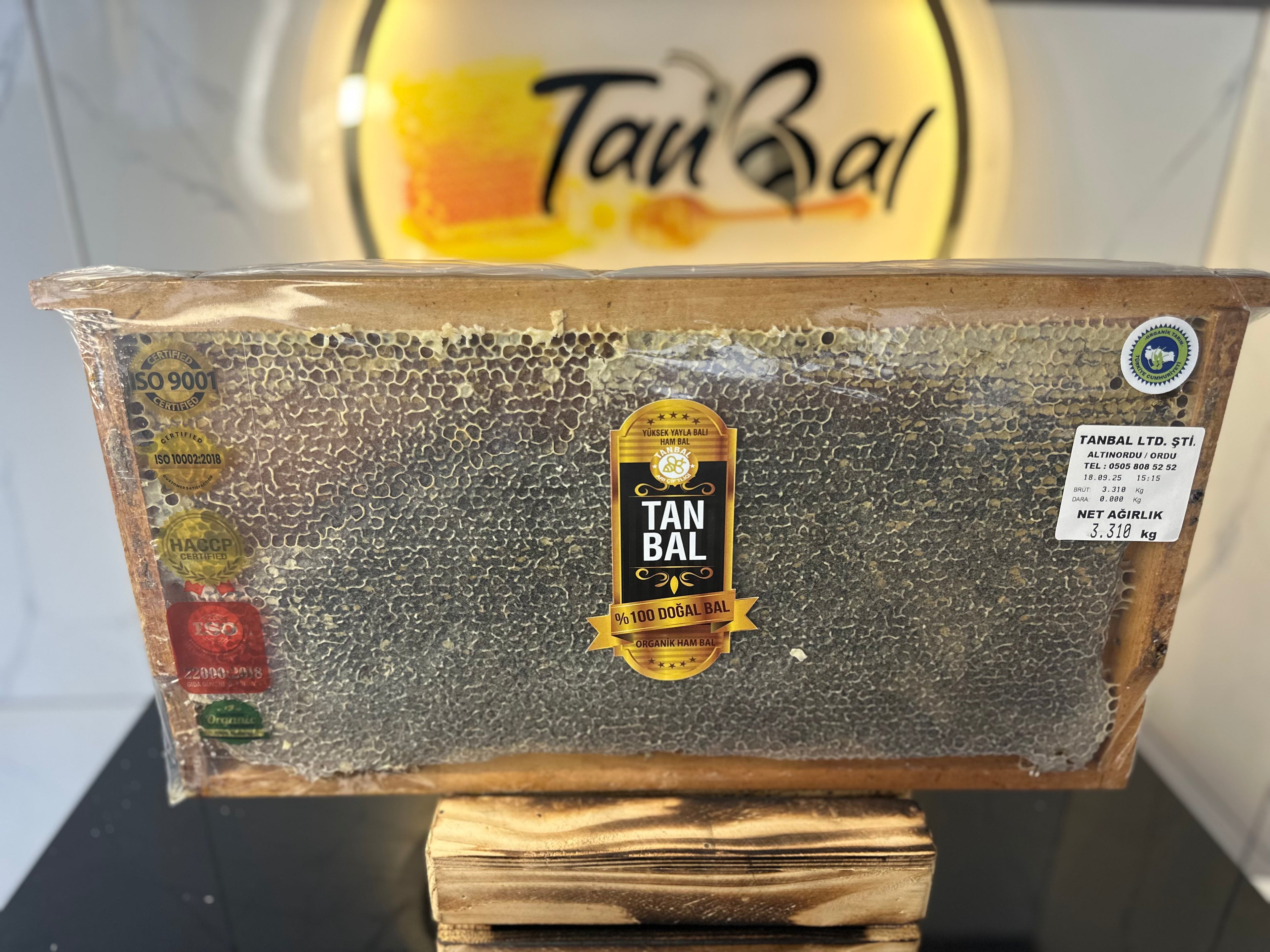 Tanbal Siyah Seri Yoğun Polenli Şifa Balı (Petekli)