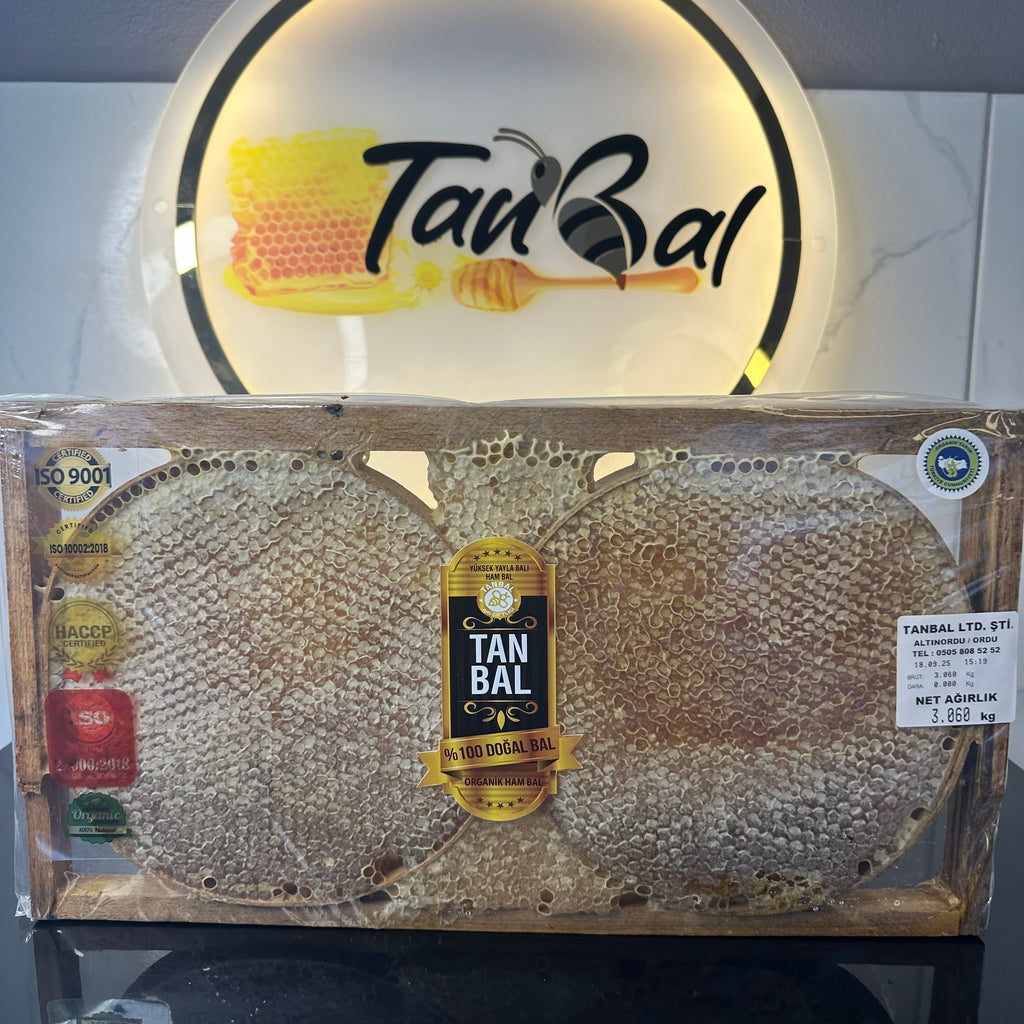 Tanbal Organik Karakovan Çerçeve Balı %100 Mumsuz