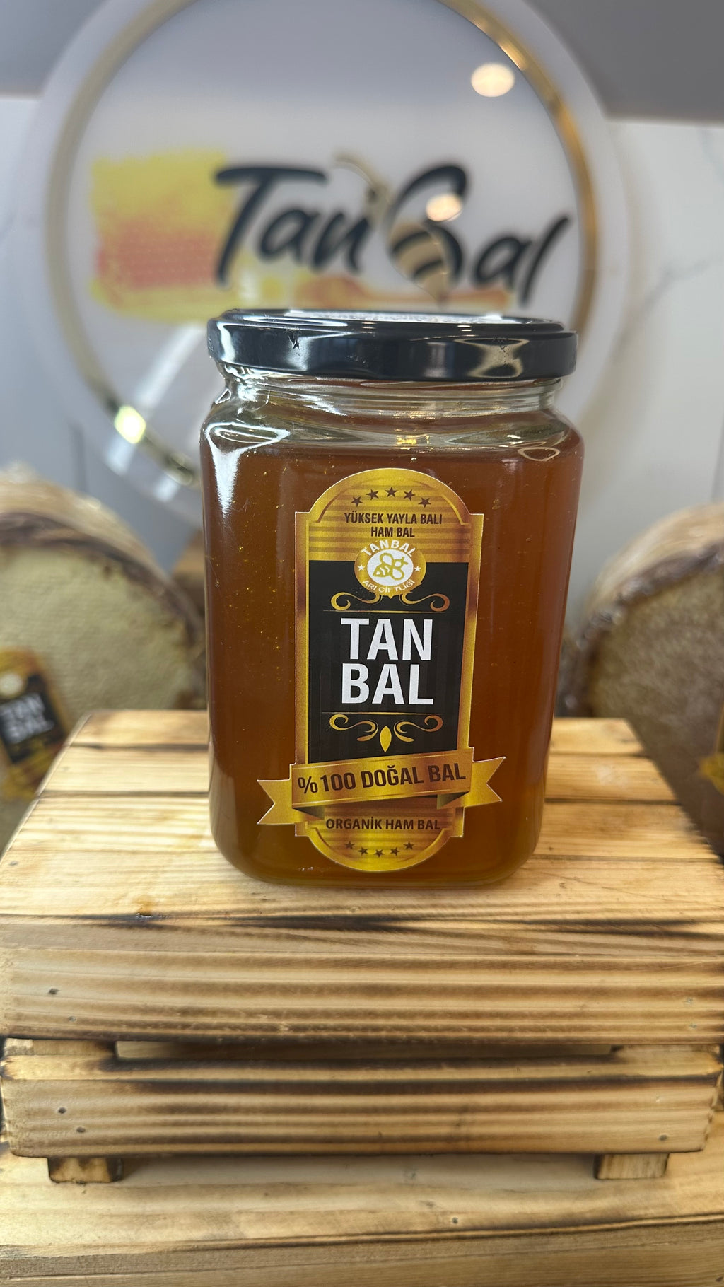 Tanbal Organik Süzme Bal 1 KG Cam Kavanoz