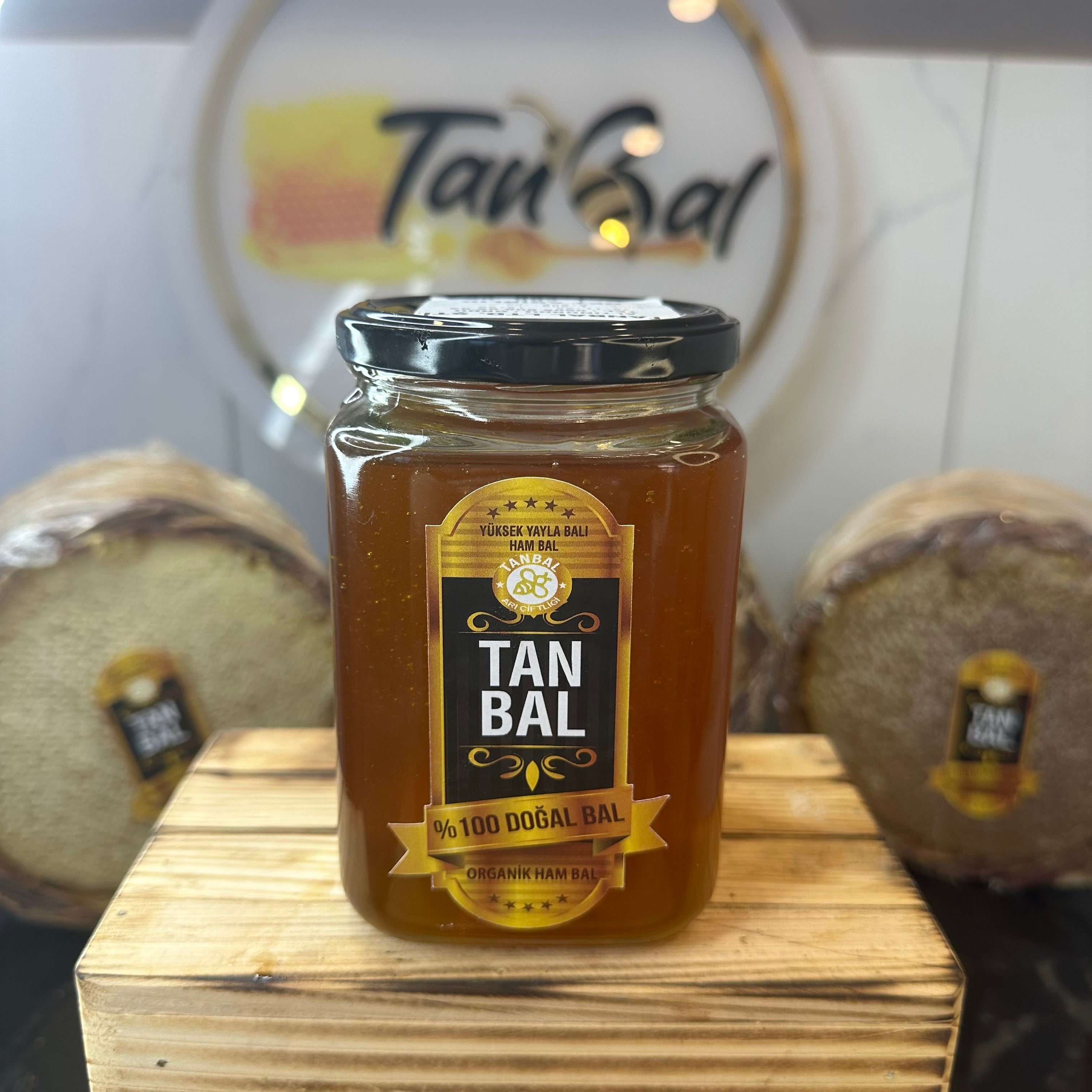 Tanbal Organik Süzme Bal 1 KG Cam Kavanoz