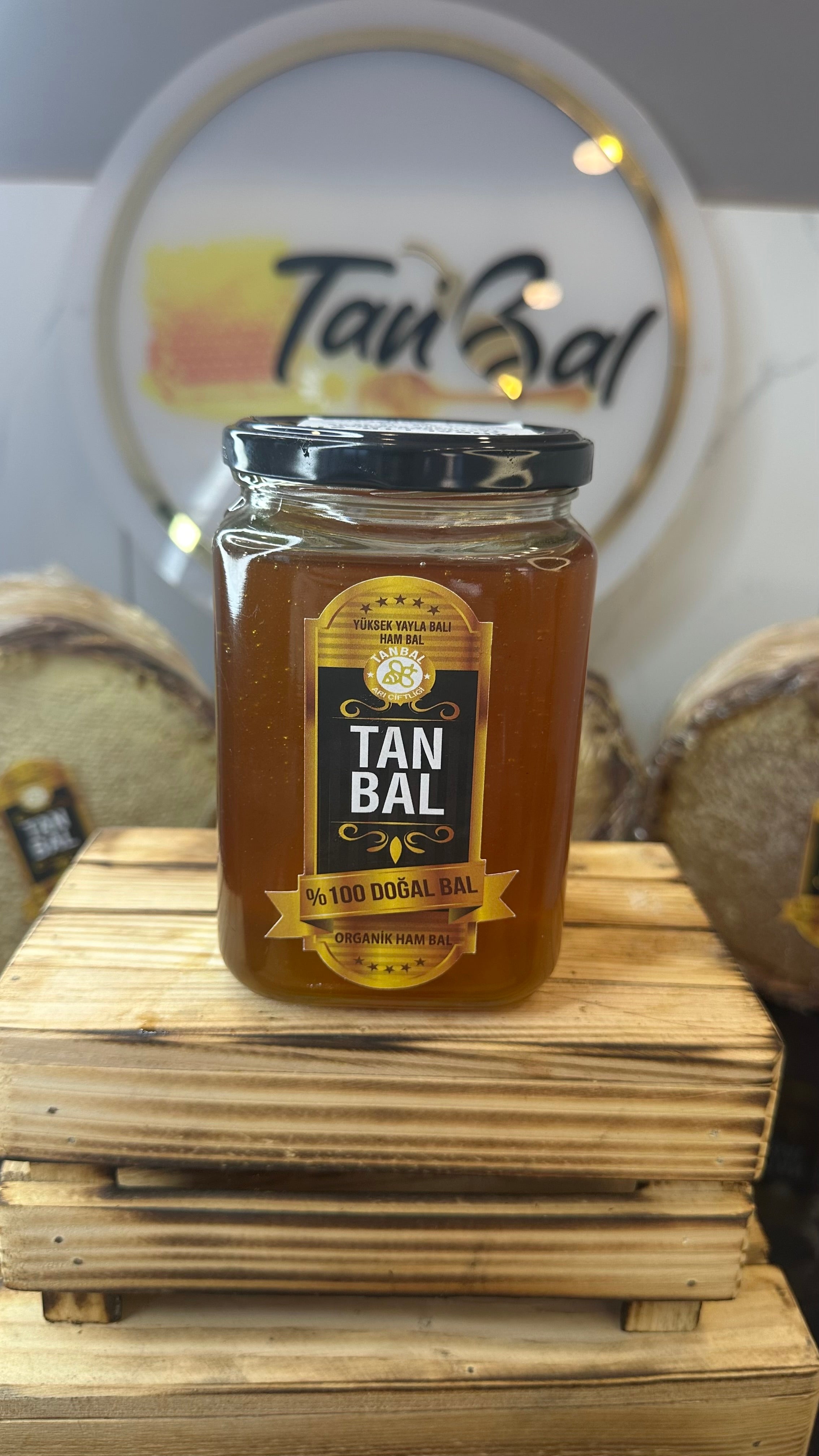 Tanbal Organik Süzme Bal 1 KG Cam Kavanoz