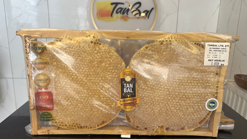 Tanbal Organik Karakovan Çerçeve Balı %100 Mumsuz