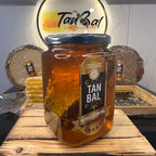 Tanbal Petekli Süzme Bal 1 KG Cam Kavanoz