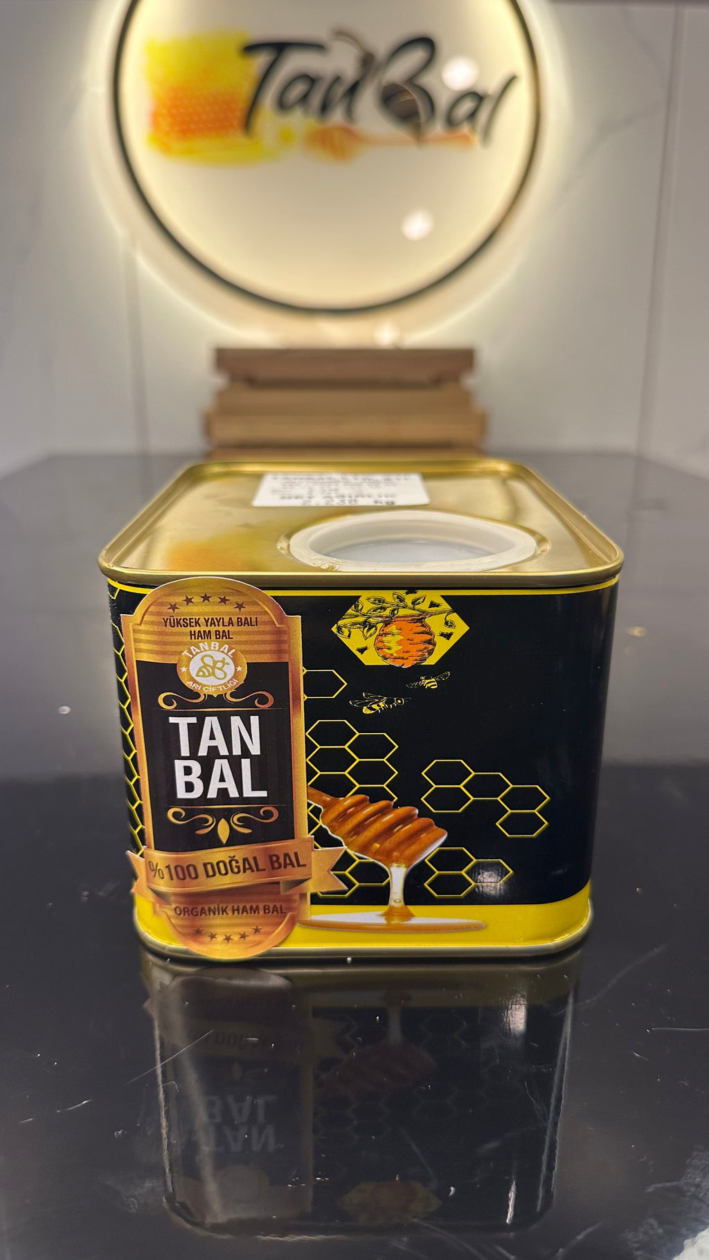 Tanbal Organik Süzme Bal 2 KG Orta Boy Teneke