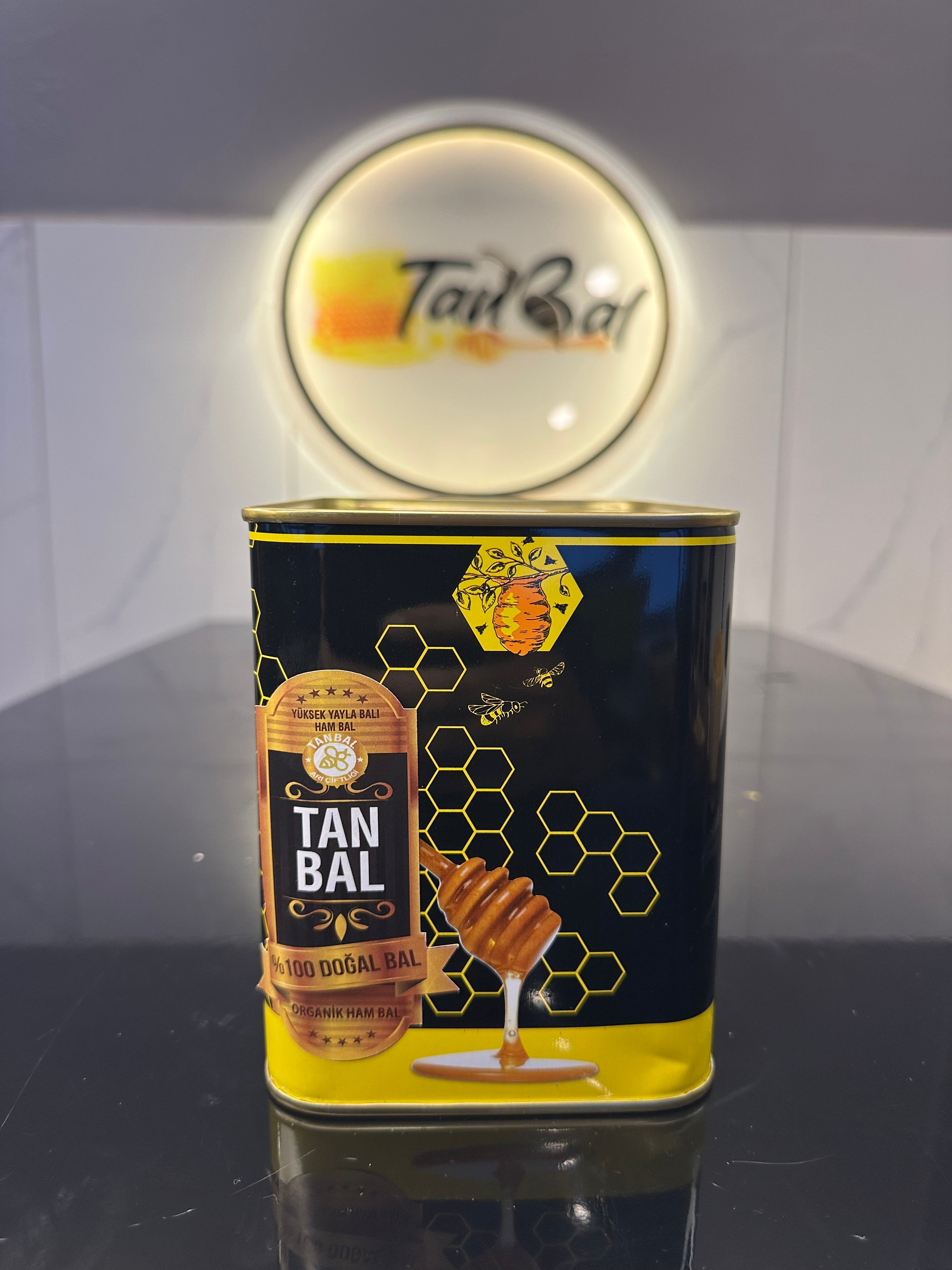 Tanbal Organik Süzme Bal 3 KG Büyük Boy Teneke