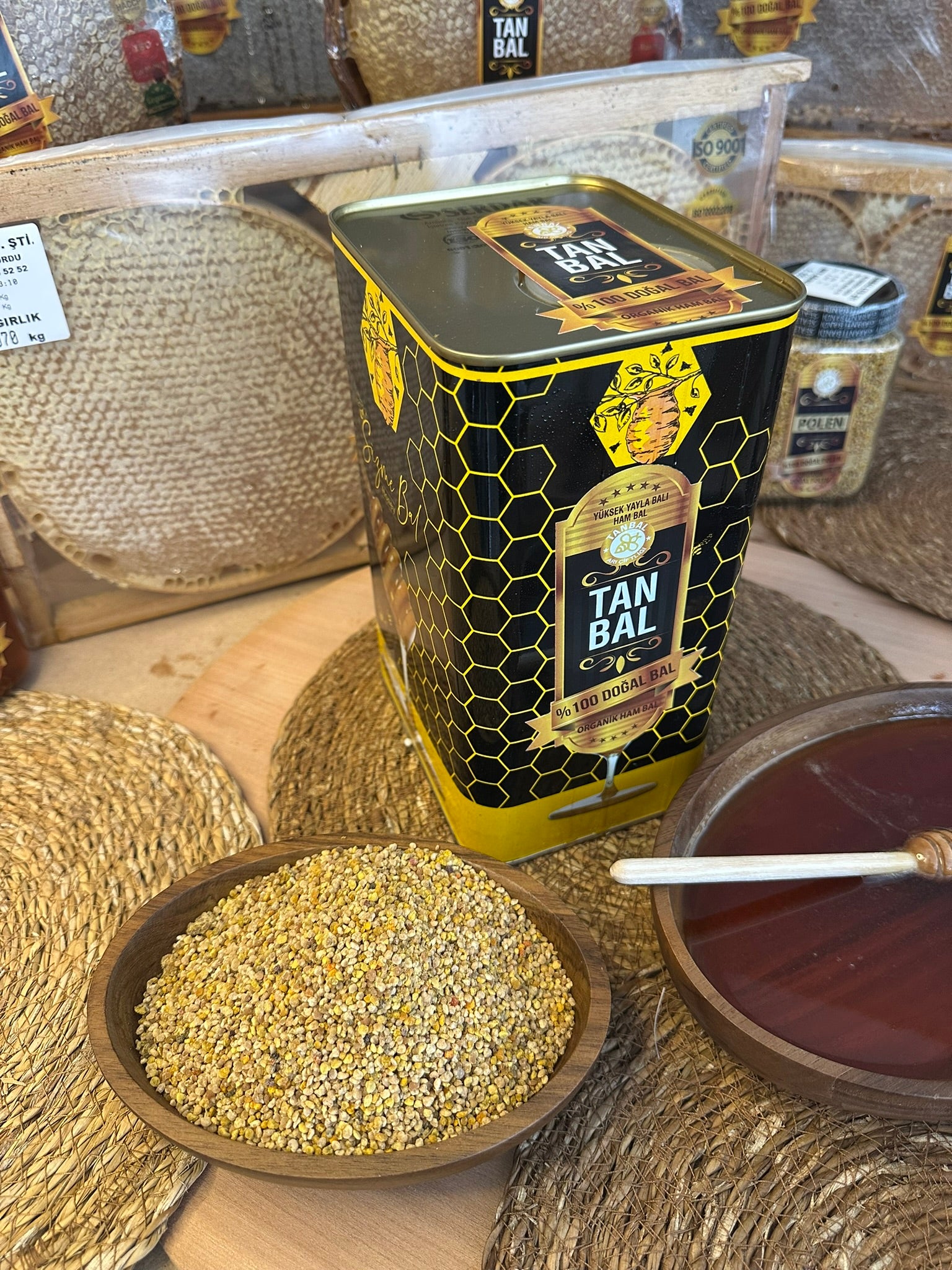 Tanbal Organik Süzme Bal 5 KG Teneke (Mutfak Boy)