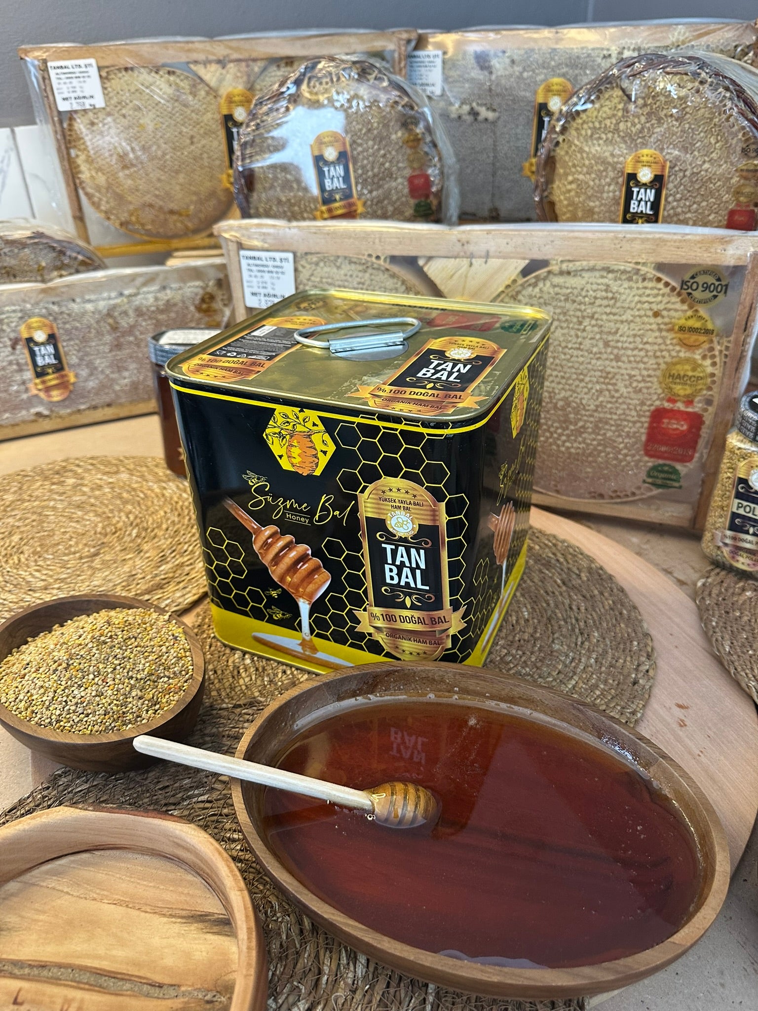 Tanbal Organik 1. Sınıf Ham Bal 10 KG Teneke