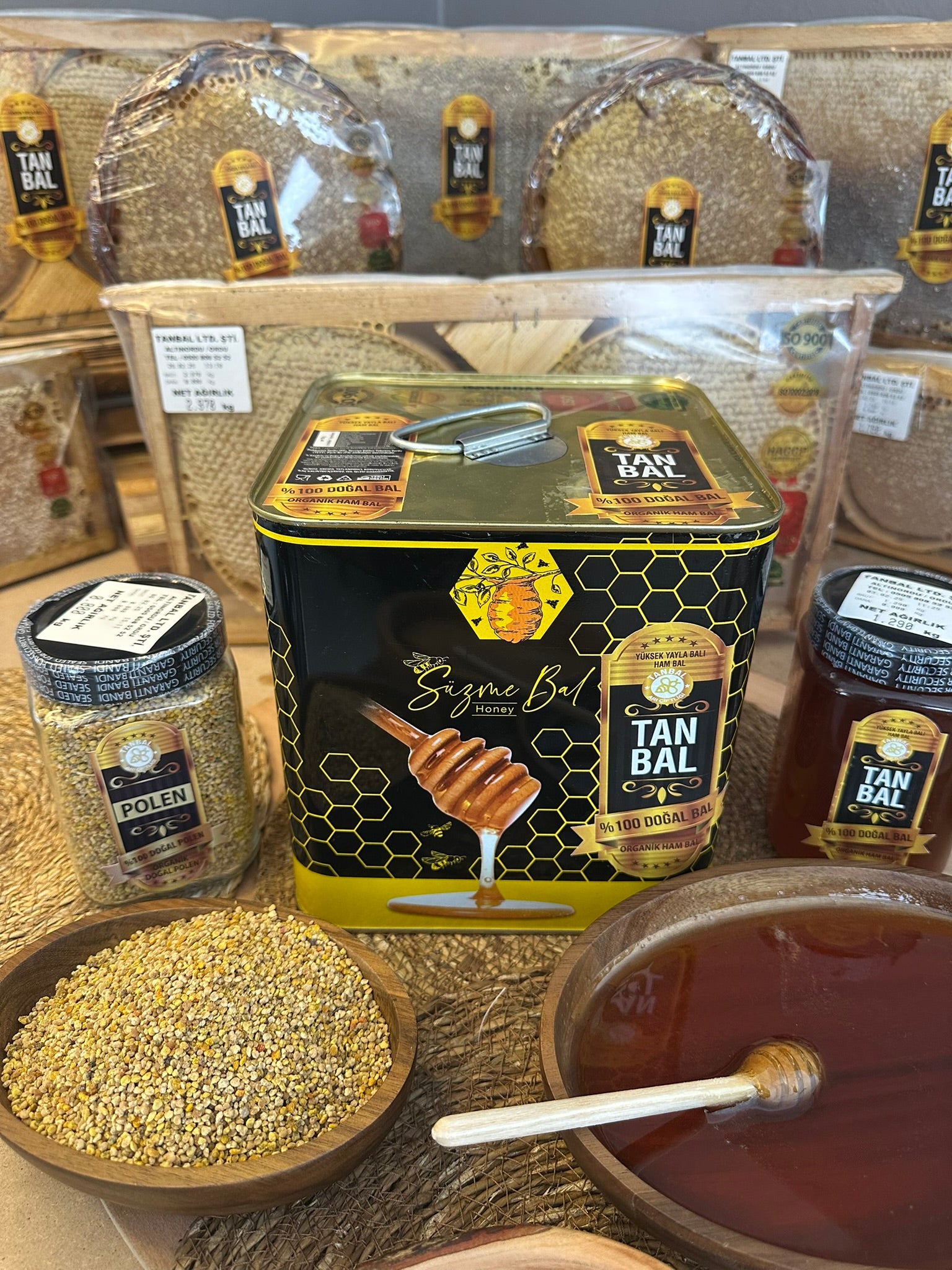 Tanbal Organik 1. Sınıf Ham Bal 10 KG Teneke