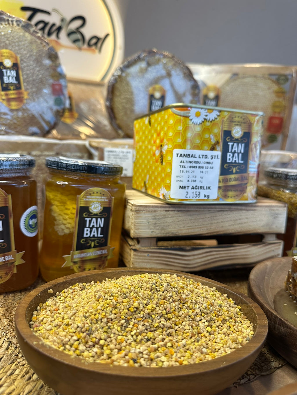 Tanbal Organik Süzme Bal 2 KG Orta Boy Teneke