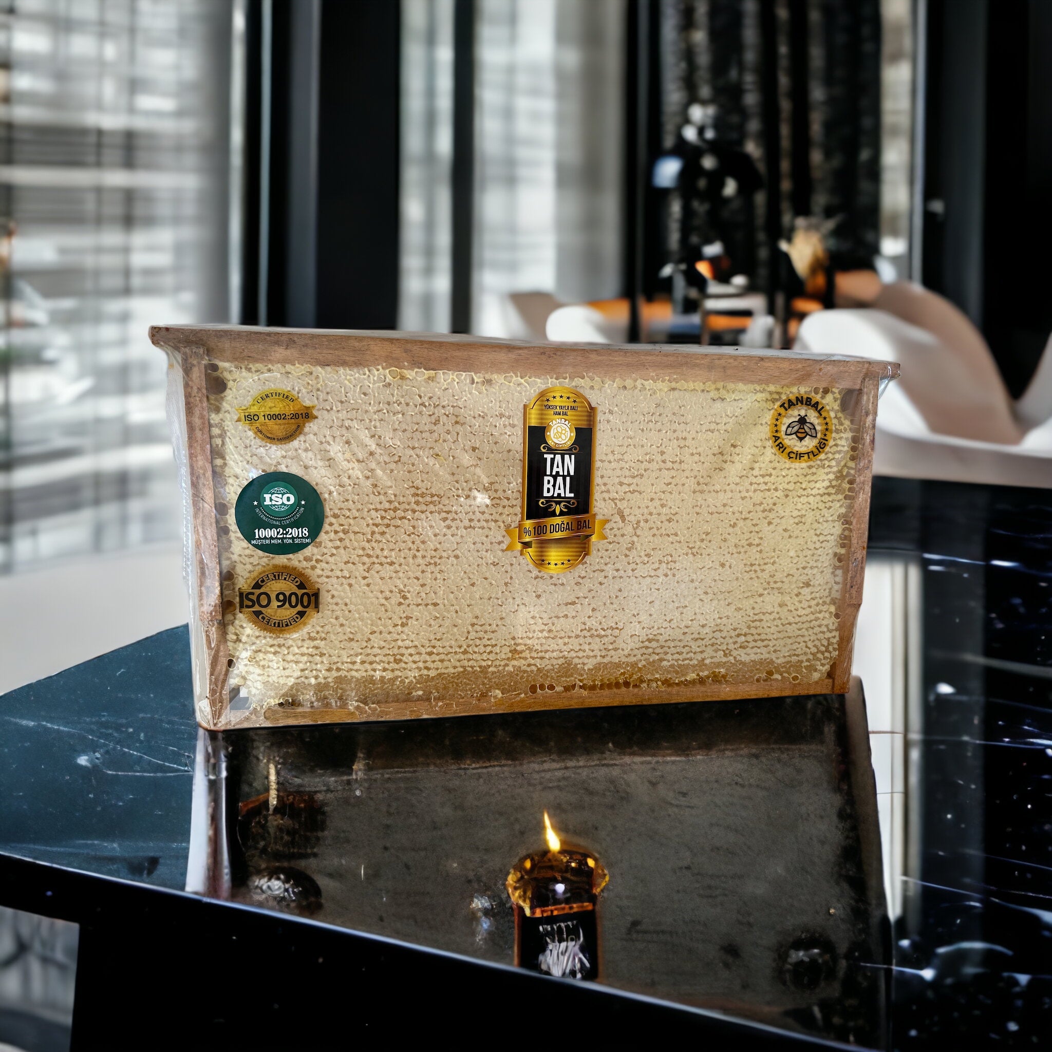 Organik Petekli Bal Sarı Renk Az Polenli Gurme Lezzet 2.6kg