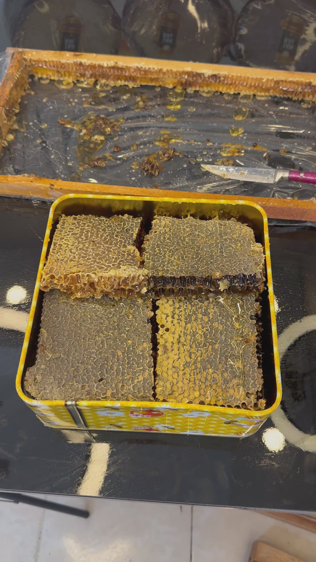 Tanbal Siyah Seri Yoğun Polenli Petek Bal