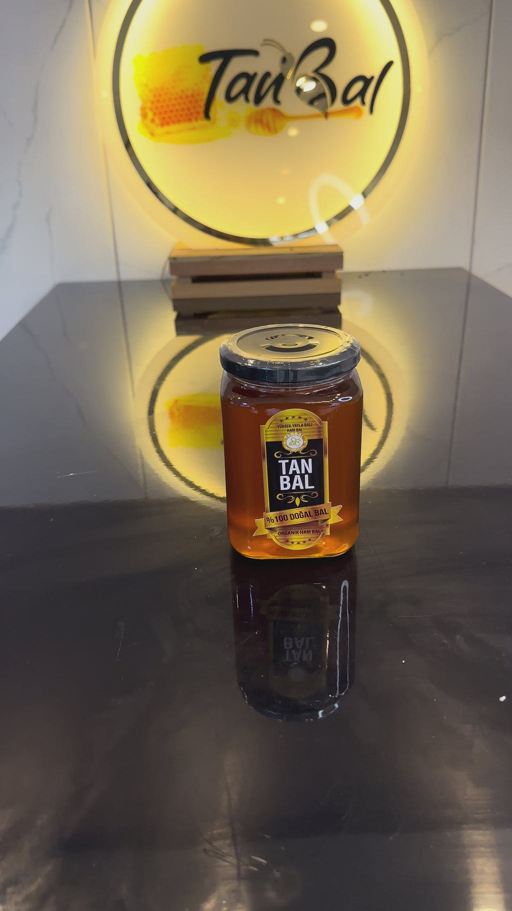 Tanbal Organik Süzme Bal 1 KG Cam Kavanoz