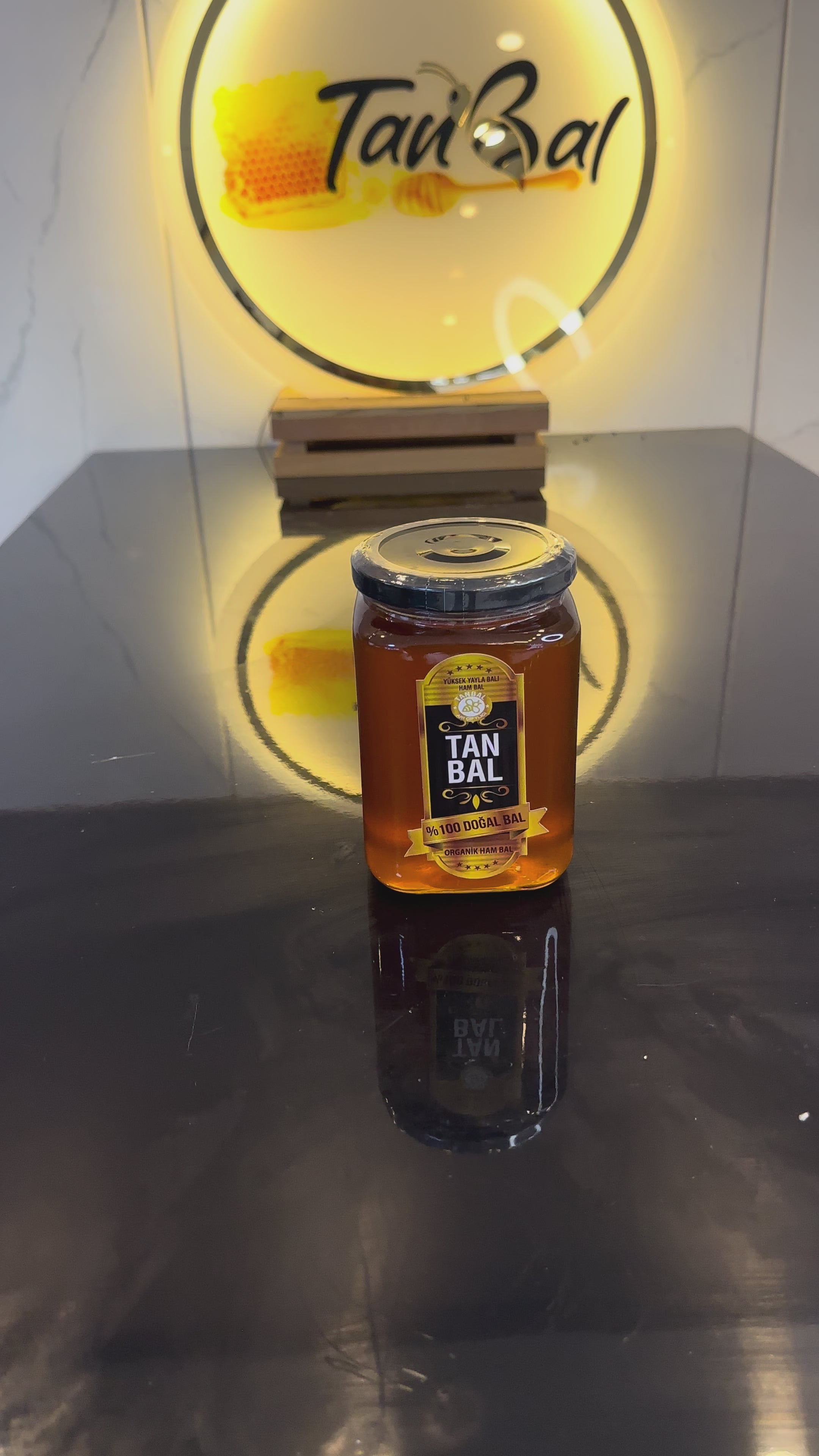 Tanbal Organik Süzme Bal 1 KG Cam Kavanoz