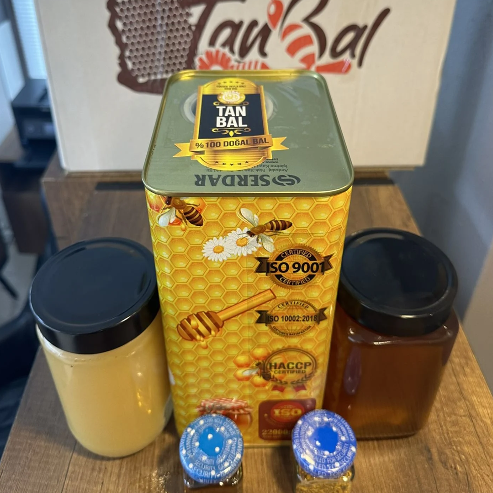 Tanbal Organik Süzme Bal 5 KG Teneke (Mutfak Boy)